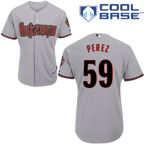 Oliver Perez #59 Youth Baseball Jersey-Arizona Diamondbacks Authentic Road Gray Cool Base MLB Jersey